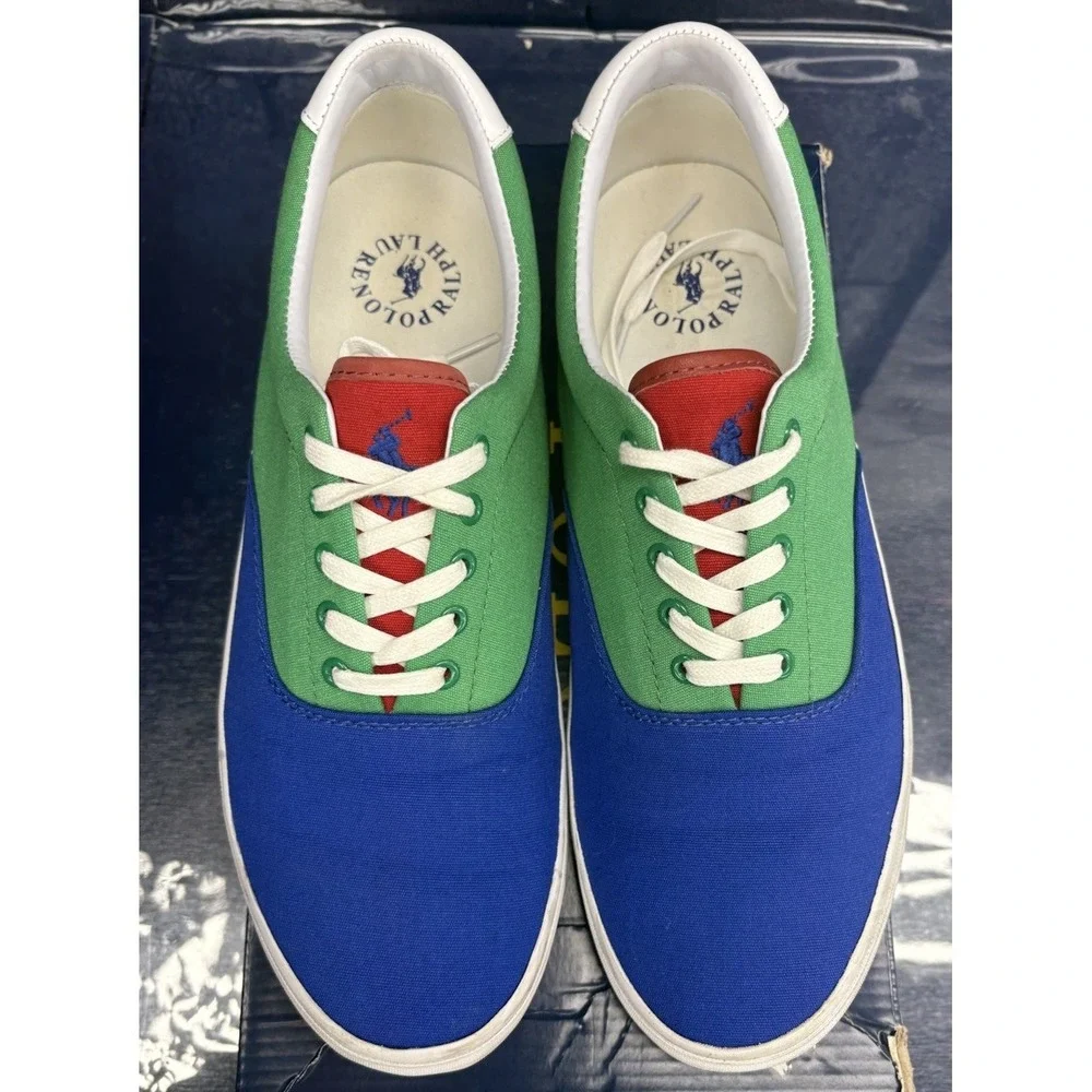 Polo Ralph Lauren Thorton Shoes Men's Size 13 Colorblock Canvas Sneakers - Picture 4 of 11